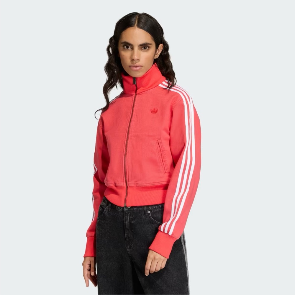 New adidas Firebird Track Top Denim Red